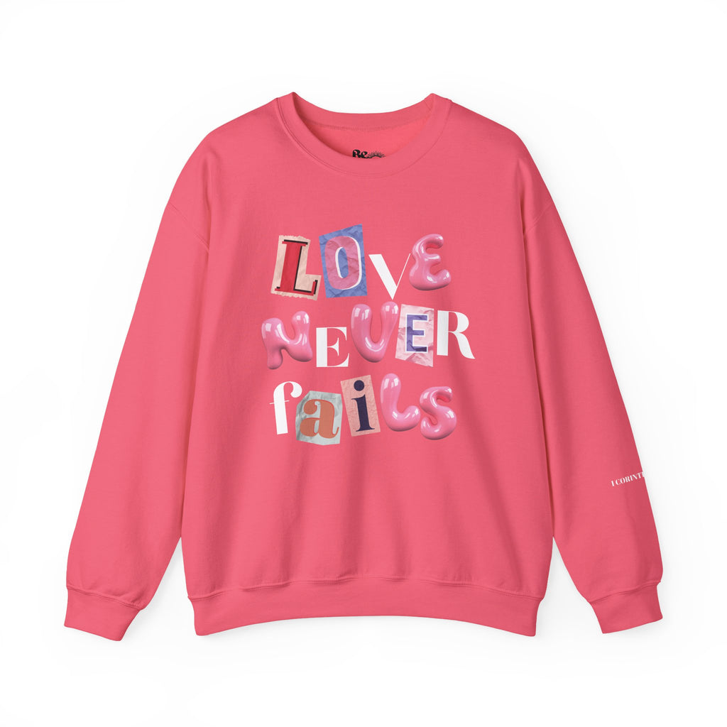 Love Never Fails Sweatshirt
Christian Unisex Apparel