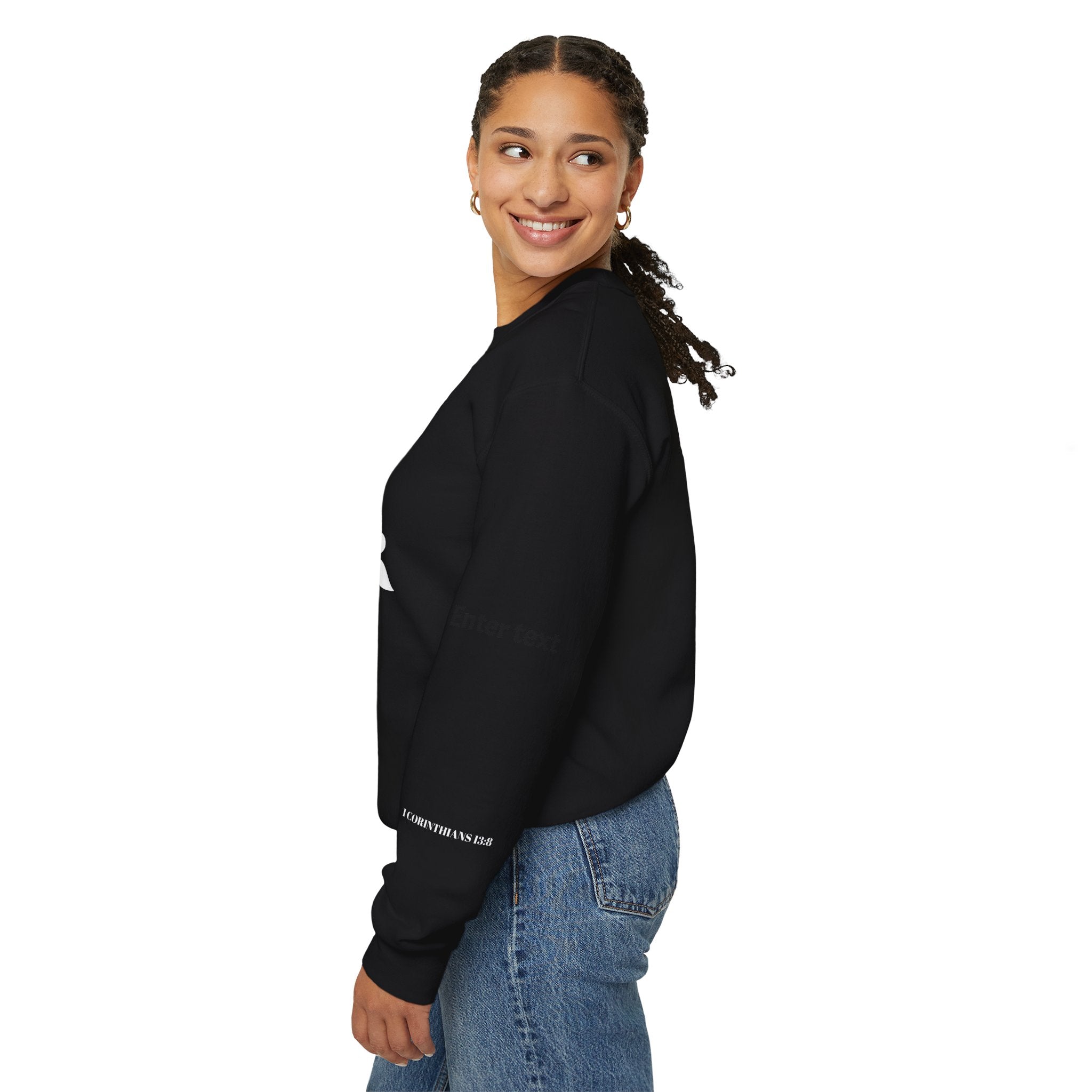 Love Never Fails Sweatshirt
Christian Unisex Apparel