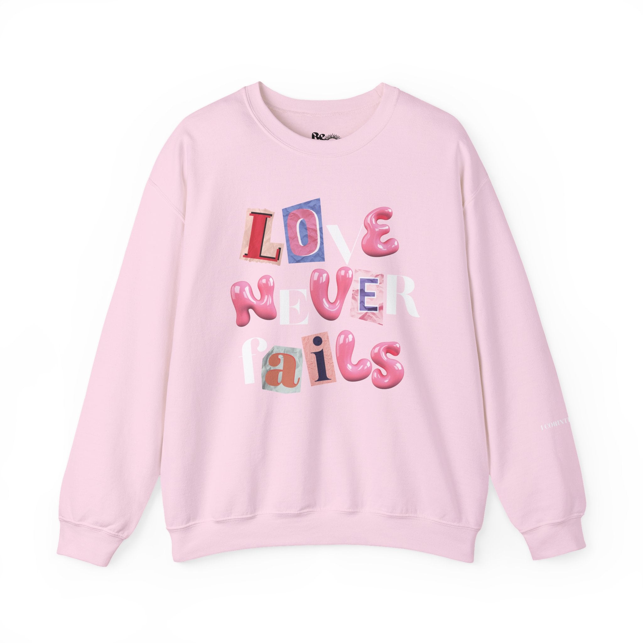 Love Never Fails Sweatshirt
Christian Unisex Apparel