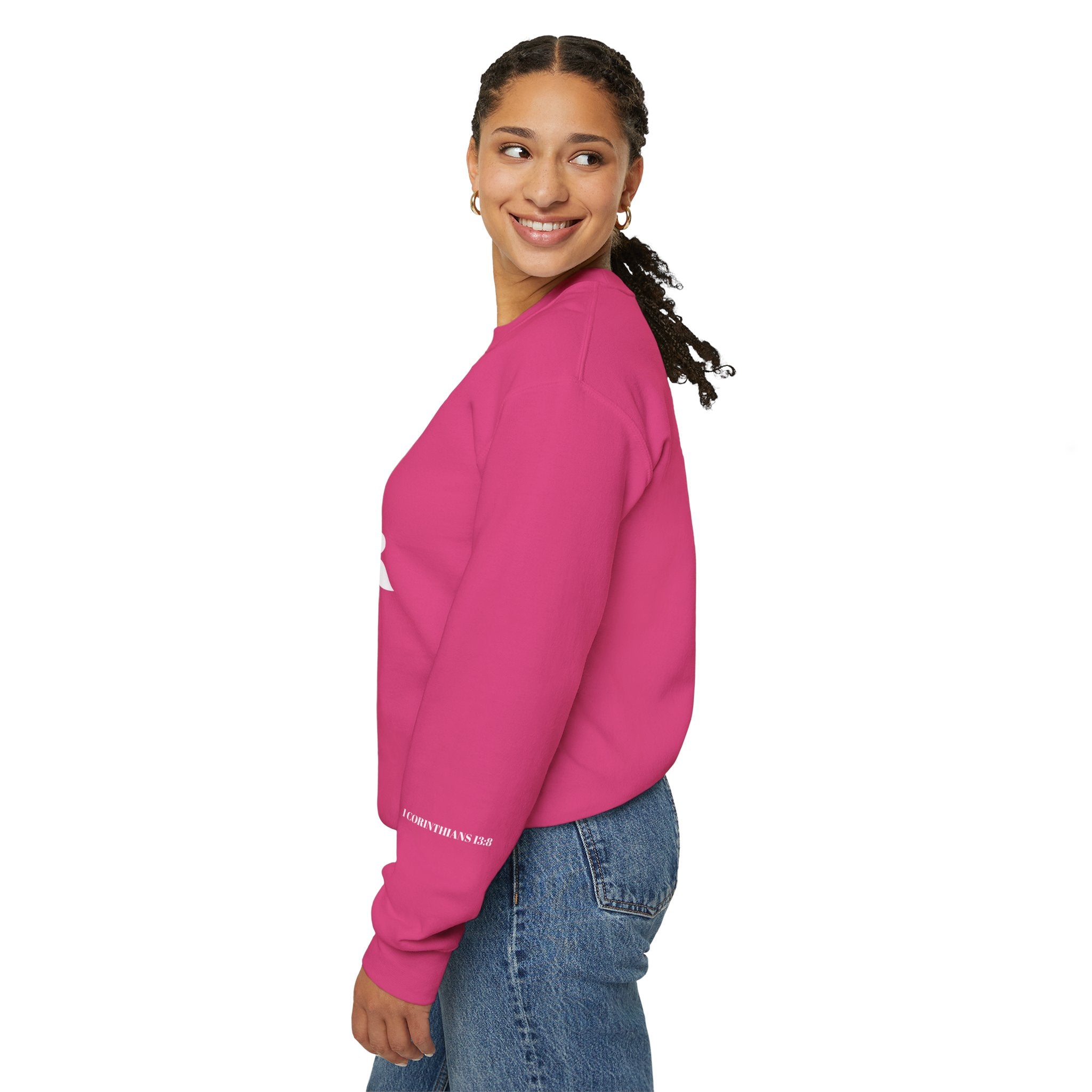 Love Never Fails Sweatshirt
Christian Unisex Apparel