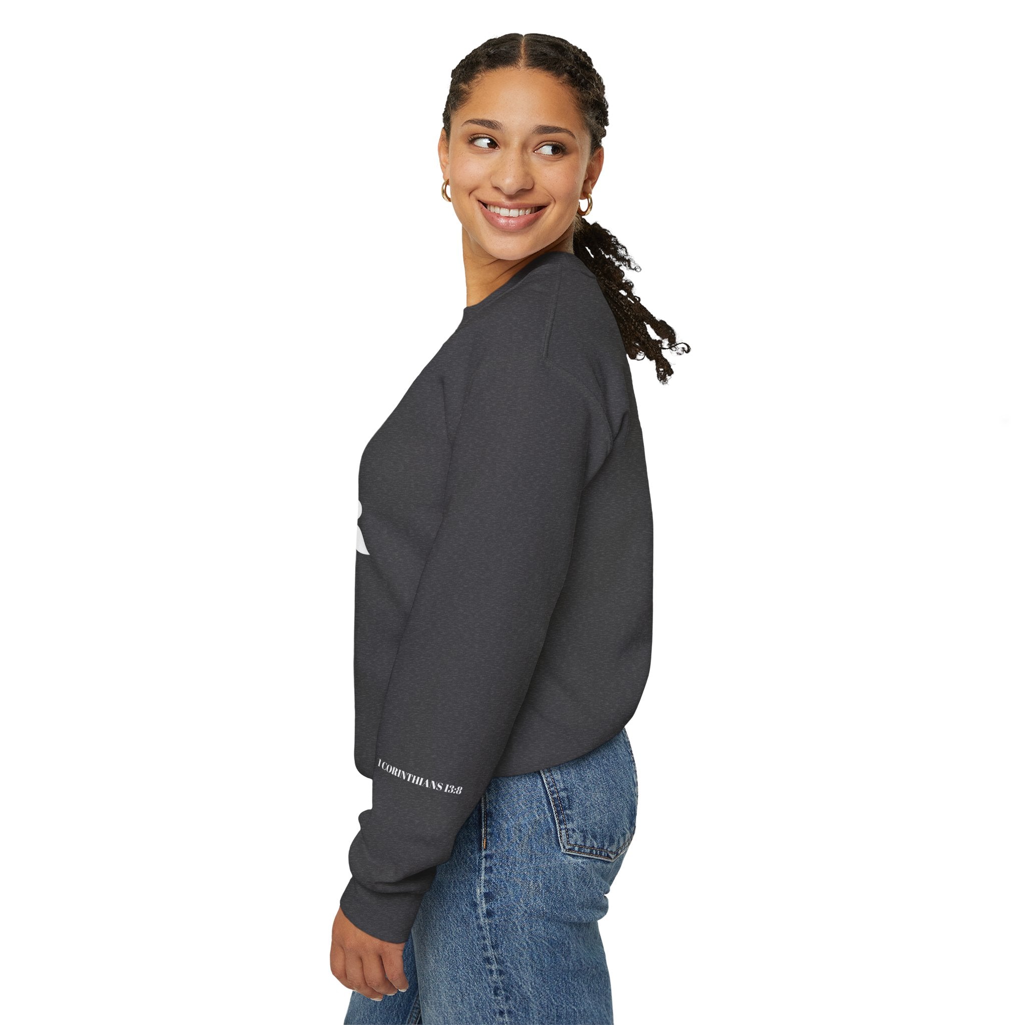 Love Never Fails Sweatshirt
Christian Unisex Apparel