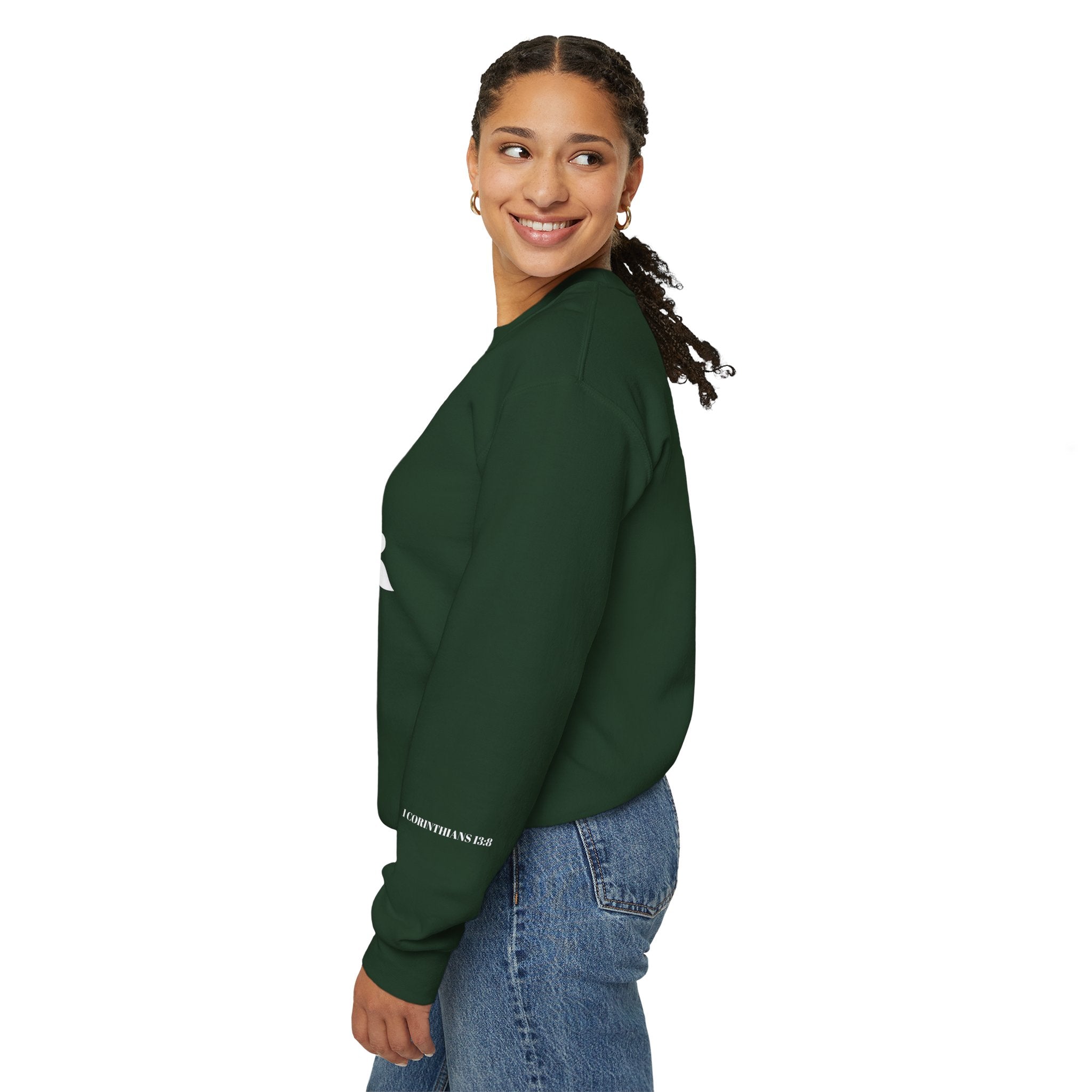 Love Never Fails Sweatshirt
Christian Unisex Apparel